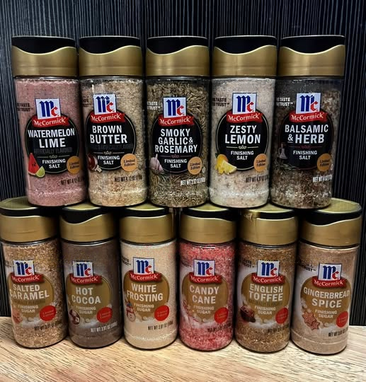 Close up of spice jars from the gift set